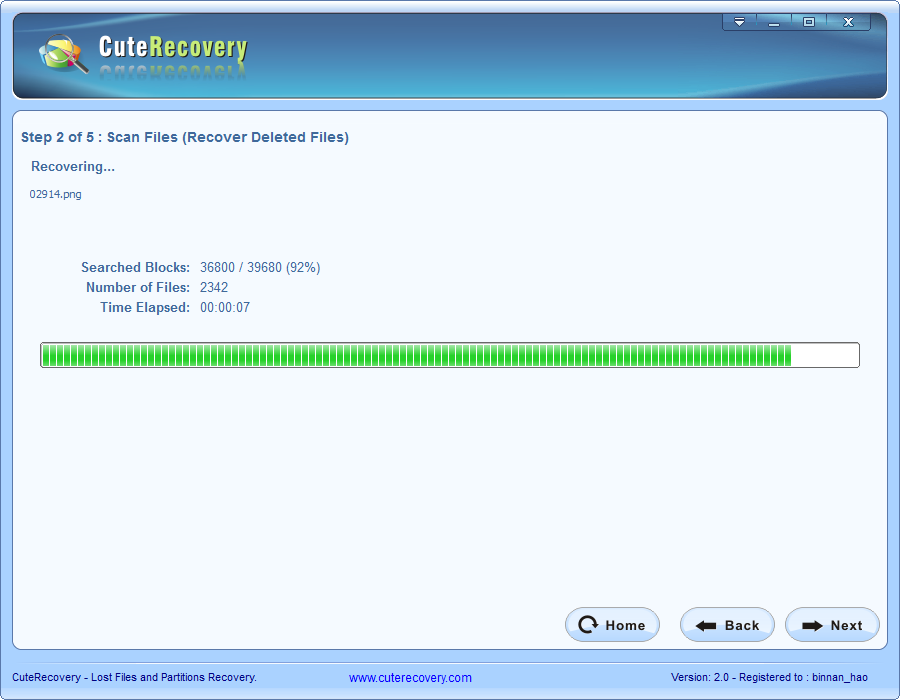 Deleted File Recovery - Scan Files